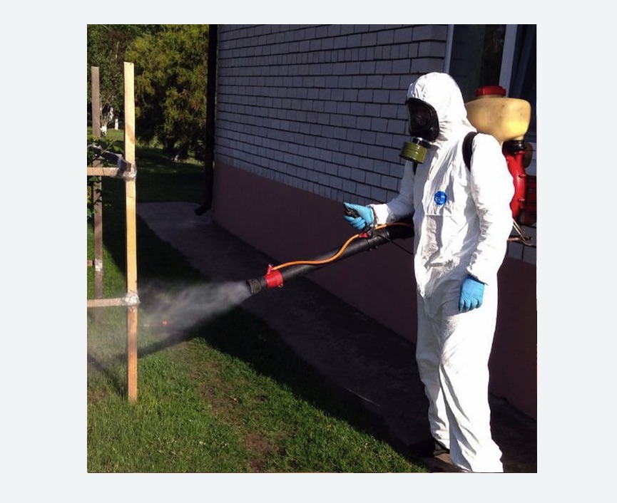 травля клещей на участке в Краснозаводске